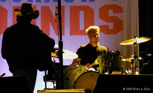 Jim keeps the beat while a mysterious cowboy lurks.