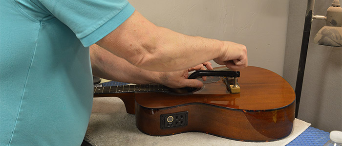 Guitar undergoing repair